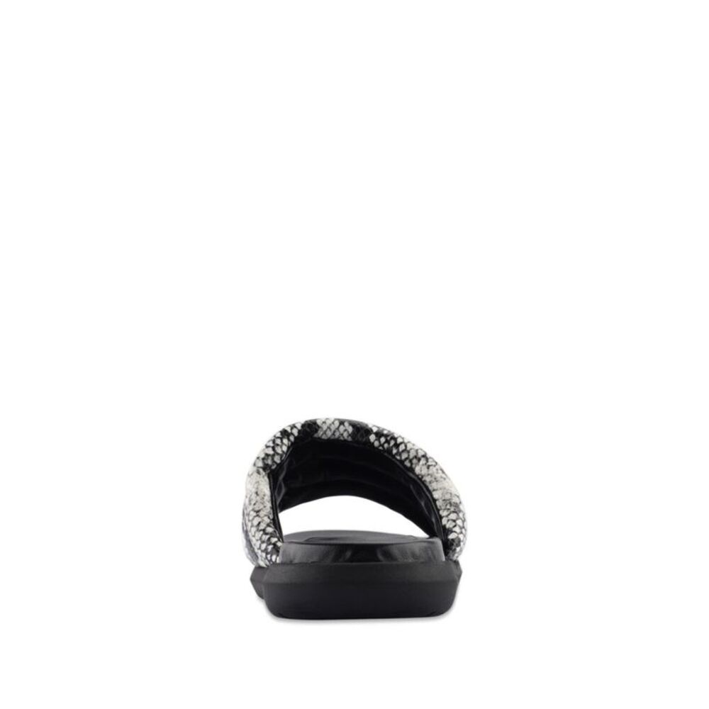 MARC FISHER Womens Black Snake Yessy Platform Slip On Leather Slide Sandals 7 M - Picture 2 of 4
